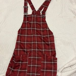 Burgundy plaid dress